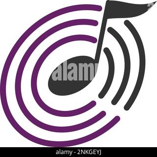 Sound Wave Musik Wave Logo-Vorlage Symbol Illustration Markenidentität. Isolierte und flache Illustration. Vektorgrafik Stock Vektor