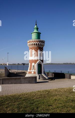 Deutschland, Bremen, Bremerhaven, Außenansicht des Leuchtturms Pingelturm Stockfoto