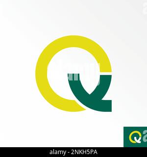 Einfacher und einzigartiger Buchstabe oder Wort Q sans serifenförmige Linienart 3D Schattenbild grafisches Symbol Logo Design abstraktes Konzept Vektormaterial Initial oder Monogramm Stock Vektor