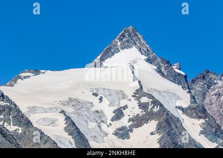 Österreich, Kärnten, Kaiser Franz Josefs Hohe, Kleinglockner und Grossglockner Stockfoto