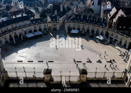 Der berühmte „Place de la Libération“ in Dijon, Frankreich, aus der Vogelperspektive Stockfoto