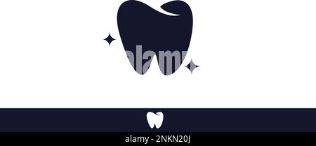 Ein Zahn einfaches Logo modernes Design Stock Vektor