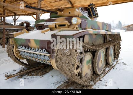 KRASNOE SELO, RUSSLAND - 19. FEBRUAR 2023: Panzerkampfwagen II Ausf. L'Luchs' ein deutsches Leuchtmittel aus der Zeit des Zweiten Weltkriegs. Militärhist Stockfoto