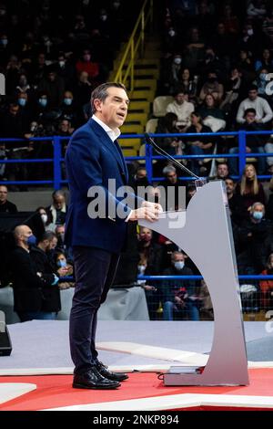 Griechenland, Athen auf 2023-02-01. Als Teil des Beginns der griechischen Parlamentswahlen hat Alexis Tsipras, ehemaliger Premierminister und Präsident der PR, den Präsidenten des Parlaments ernannt Stockfoto