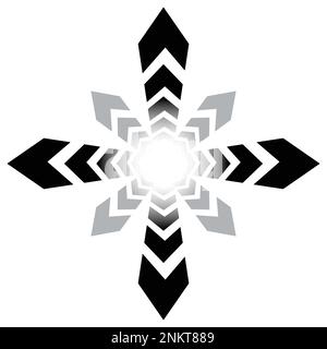 Sportpfeile, schwarzes Kreuz Stock Vektor