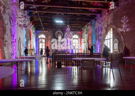 Die mittelalterliche Kirche Santa Chiara ist eine der ältesten Bauten auf der Insel Murano Stockfoto