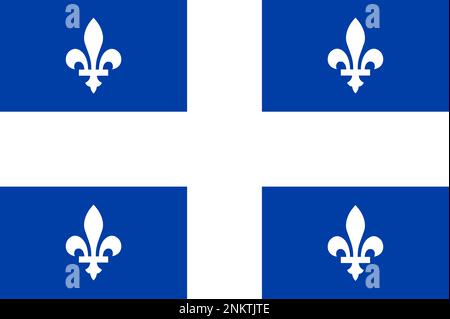 Provinzflagge von Quebec Stockfoto