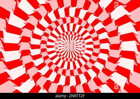 Abstrakter Hintergrund der dynamischen Spirale. Sich drehende geometrische Form. Vektordarstellung Stock Vektor