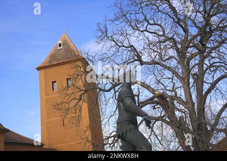 Juristikschloss im Winter, mittelalterliche Stadt Koszeg, Vas County, Ungarn Stockfoto