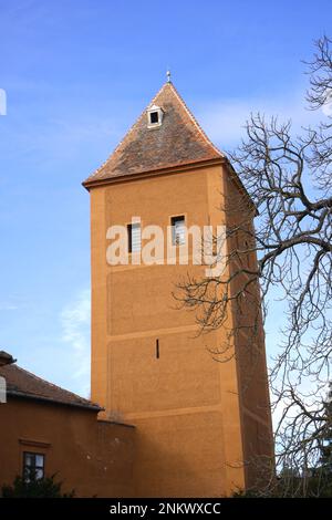 Juristikschloss im Winter, mittelalterliche Stadt Koszeg, Vas County, Ungarn Stockfoto