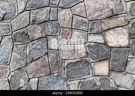 Schutt grauen Stein Wand, rubblework. Stockfoto