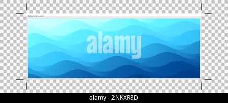 Blau abstrakte Ocean Marine. Meer Oberfläche. Wasser Wellen. Natur Hintergrund. Vector Illustration für Design. Stock Vektor