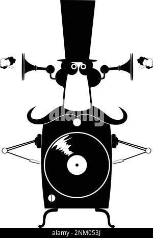 Lustige Jukebox-Cartoon-Illustration Stock Vektor