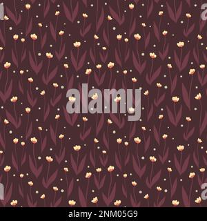 Wunderschönes, nahtloses gelbes Orange mit Blumenmuster Stock Vektor