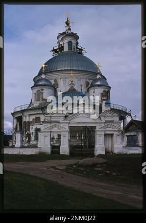 Kirche der Kasanischen Jungfrau (1814-16), Ostblick, Tel'mA, Russland. Brumfield Fotosammlung. Orthodoxe Kirchen, Russische Föderation, 2000. , Domes,Russische Föderation,2000. , Russische Föderation, Irkutskaia Oblast, Tel ma. Stockfoto