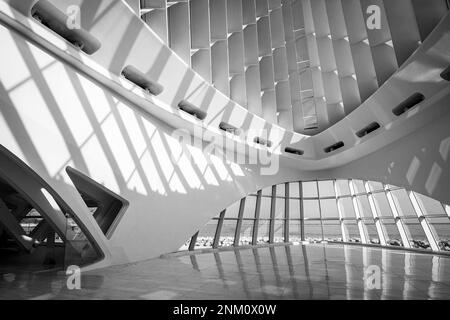 Das beeindruckende Design des spanischen Architekten Santiago Calatrava hat das Milwaukee Art Museum international gelobt Stockfoto