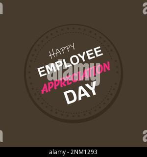 Happy Employee Dankbarkeit Day, Mitarbeiter des Monats Stock Vektor