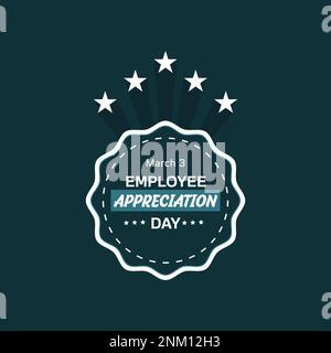 Happy Employee Dankbarkeit Day, Mitarbeiter des Monats Stock Vektor