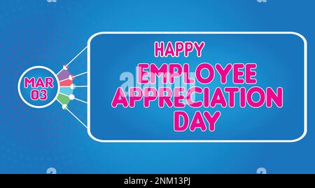 Happy Employee Dankbarkeit Day, Mitarbeiter des Monats Stock Vektor