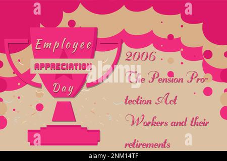 Happy Employee Dankbarkeit Day, Mitarbeiter des Monats Stock Vektor