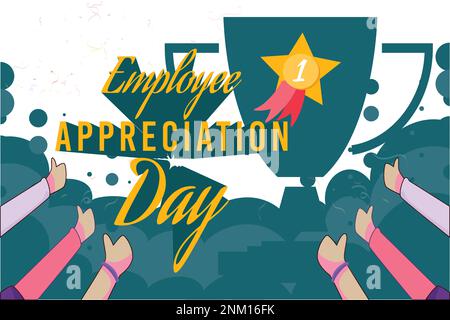 Happy Employee Dankbarkeit Day, Mitarbeiter des Monats Stock Vektor