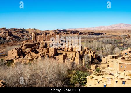 Afrika, Marokko, Südmarokko, Kelaat M'Gouna, Kasbah an der Straße ins Rosental (Vallee des Roses) Stockfoto