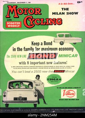 Bond Minicar Three Wheeler - Oldtimer-Werbung Stockfoto