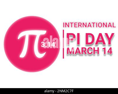 Internationaler Pi-Tag. März 14. Urlaubskonzept. Vorlage für Hintergrund, Banner, Karte, Poster mit Texteindruck. Vektordarstellung Stock Vektor