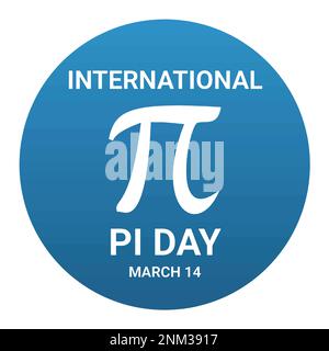 Nationaler Pi-Tag. März 14. Urlaubskonzept. Vorlage für Hintergrund, Banner, Karte, Poster. Vektordarstellung Stock Vektor