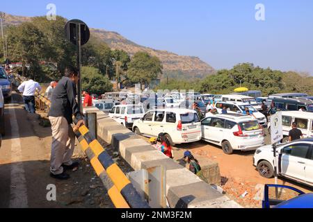 Dezember 24 2022 - Pavagadh, Gujarat in Indien: Stau in der Nähe des Shree Mahakali Mataji Tempels Stockfoto