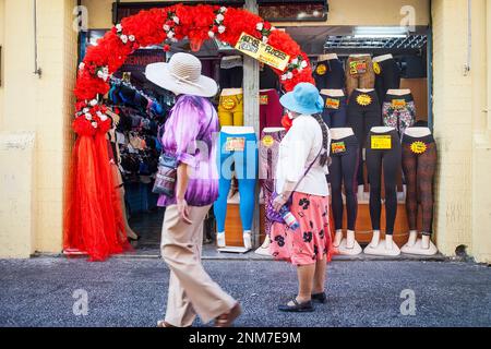 Straßenszene, 21 de Mayo Straße, Santiago. Chile. Stockfoto