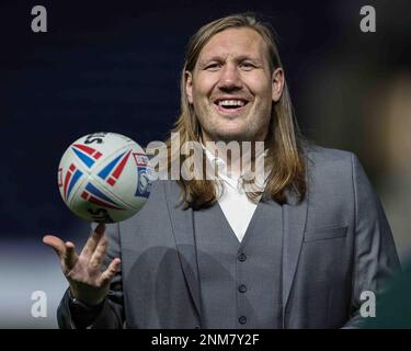 Huddersfield, Großbritannien. 24. Februar 2023. Eorl Crabtree während des Spiels der Betfred Super League Round 2 Huddersfield Giants gegen Warrington Wolves im John Smith's Stadium, Huddersfield, Großbritannien, 24. Februar 2023 (Foto von Mark Cosgrove/News Images) in Huddersfield, Großbritannien, am 2./24. Februar 2023. (Foto: Mark Cosgrove/News Images/Sipa USA) Guthaben: SIPA USA/Alamy Live News Stockfoto