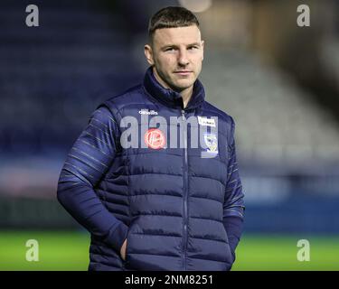 Huddersfield, Großbritannien. 24. Februar 2023. George Williams #6 von Warrington Wolves während des Spiels der Betfred Super League Round 2 Huddersfield Giants vs Warrington Wolves im John Smith's Stadium, Huddersfield, Großbritannien, 24. Februar 2023 (Foto von Mark Cosgrove/News Images) in Huddersfield, Großbritannien, am 2./24. Februar 2023. (Foto: Mark Cosgrove/News Images/Sipa USA) Guthaben: SIPA USA/Alamy Live News Stockfoto