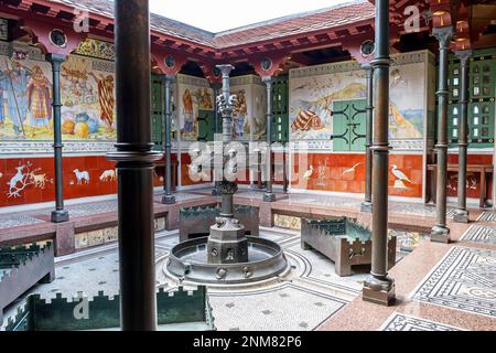 Das Schloss von Cardiff, der Dachgarten, Cardiff, Wales Stockfoto