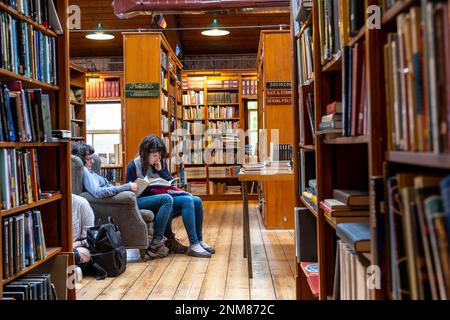 Richard stand Buchhandlung, Lion Street, Heu auf Wye, Wales Stockfoto