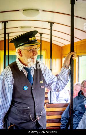 Inspector, Llanfair und Welshpool Steam Railway, Wales Stockfoto