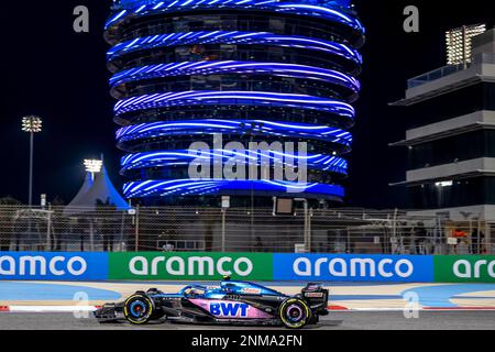 Sakhir, Bahrain, 24. Februar 2023, Pierre Gasly aus Frankreich tritt um Alpine F1 an. Wintertests, die Wintertests der Formel-1-Meisterschaft 2023. Kredit: Michael Potts/Alamy Live News Stockfoto
