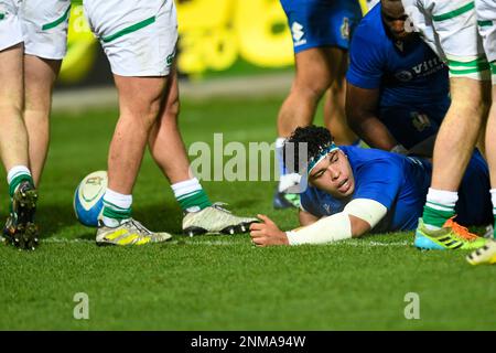 Treviso, Italien. 24. Februar 2023. Italien U20 im Jahr U20 - Italien gegen Irland, Rugby Six Nations-Spiel in Treviso, Italien, Februar 24 2023 Kredit: Independent Photo Agency/Alamy Live News Stockfoto