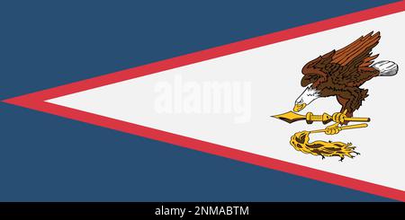 Flagge Amerikanisch-Samoas. Ost-SAMOA. Darstellung des Statussymbols. Stockfoto