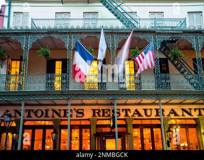 Antoines Restaurant, French Quarter, New Orleans, Louisiana USA, USA Stockfoto