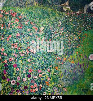 Italienischer Garten Landschaft, Öl auf Leinwand, Gustav Klimt, Leopold Museum, Wien, Österreich, Europa Stockfoto