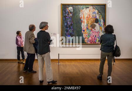 Tod Und Leben, Öl auf Leinwand, Gustav Klimt, Leopold Museum, Wien, Österreich, Europa Stockfoto