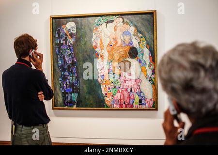 Tod Und Leben, Öl auf Leinwand, Gustav Klimt, Leopold Museum, Wien, Österreich, Europa Stockfoto