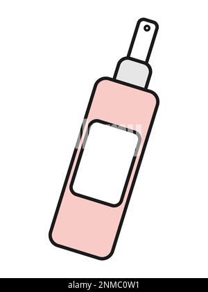 Spray Antiseptikum. Verpackung mit Spender. Spray für Haare. Thermalwasser. Einfache Darstellung eines flachen Vektors. Isoliert auf weißem Hintergrund Stock Vektor