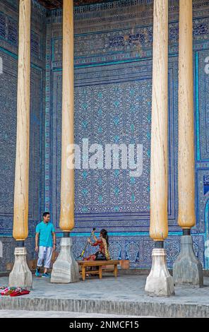 Sommer Moschee, innen Kuhna Ark, Chiwa, Usbekistan Stockfoto