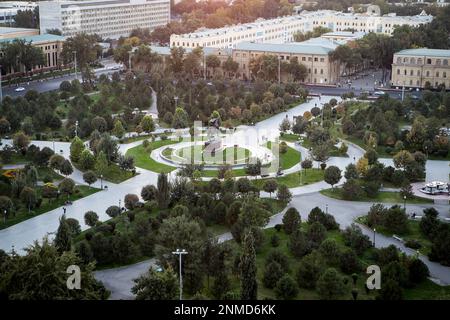 Amir Timur Platz mit Amir Timur Statue, Taschkent, Usbekistan Stockfoto