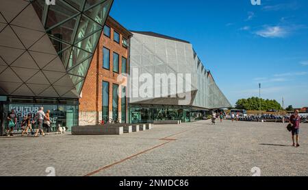 ELSINORE, DÄNEMARK – 3. AUGUST 2018: Das Kulturhaus in Elsinore (Helsingør) in Dänemark. Stockfoto