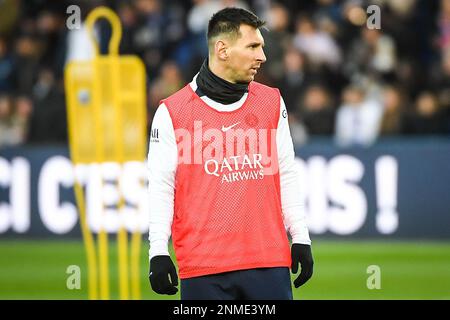 Lionel (Leo) MESSI von PSG während des Trainings des Pariser Saint-Germain-Teams am 24. Februar 2023 im Parc des Princes-Stadion in Paris, Frankreich – Photo Matthieu Mirville/DPPI Stockfoto