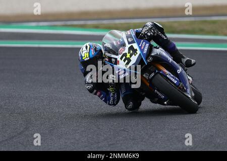 Victoria, Australien. 25. Februar 2023. Lorenzo Baldassarri (ITA) Rennsport für GMT94 Yamaha mit der Yamaha YZF R1 während der dritten Übung der Australian Grand Ridge Round 2023 der MOTUL FIM Superbike World Championship 2023 in Phillip Island, Australien am 25. Februar 2023 - Bildgutschrift: brett keating/Alamy Live News Stockfoto