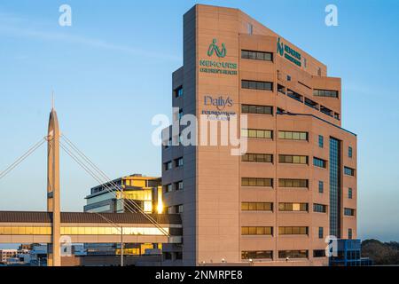 Nemours Children's Health and Daily's Foundation Pavilion in der Innenstadt von Jacksonville, Florida, bietet pädiatrische Versorgung für Nord-Florida und darüber hinaus. Stockfoto